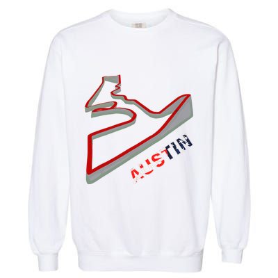 Austin Formula Racing Track Circuit Map For Fans Garment-Dyed Sweatshirt