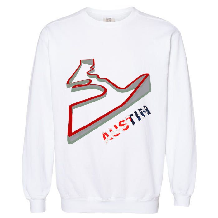 Austin Formula Racing Track Circuit Map For Fans Garment-Dyed Sweatshirt