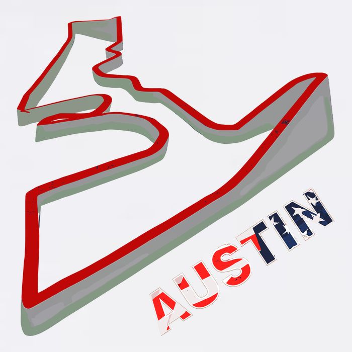 Austin Formula Racing Track Circuit Map For Fans Garment-Dyed Sweatshirt
