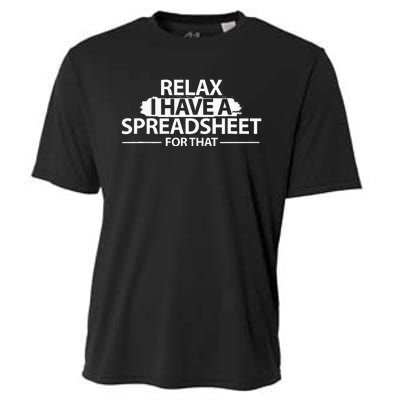 Accountant Funny Relax Spreadsheet Accounting Gift Cooling Performance Crew T-Shirt