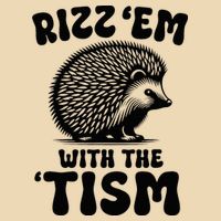 Autism Funny Rizz Em With The Tism Meme Autistic Hodgehog Drawstring Bag