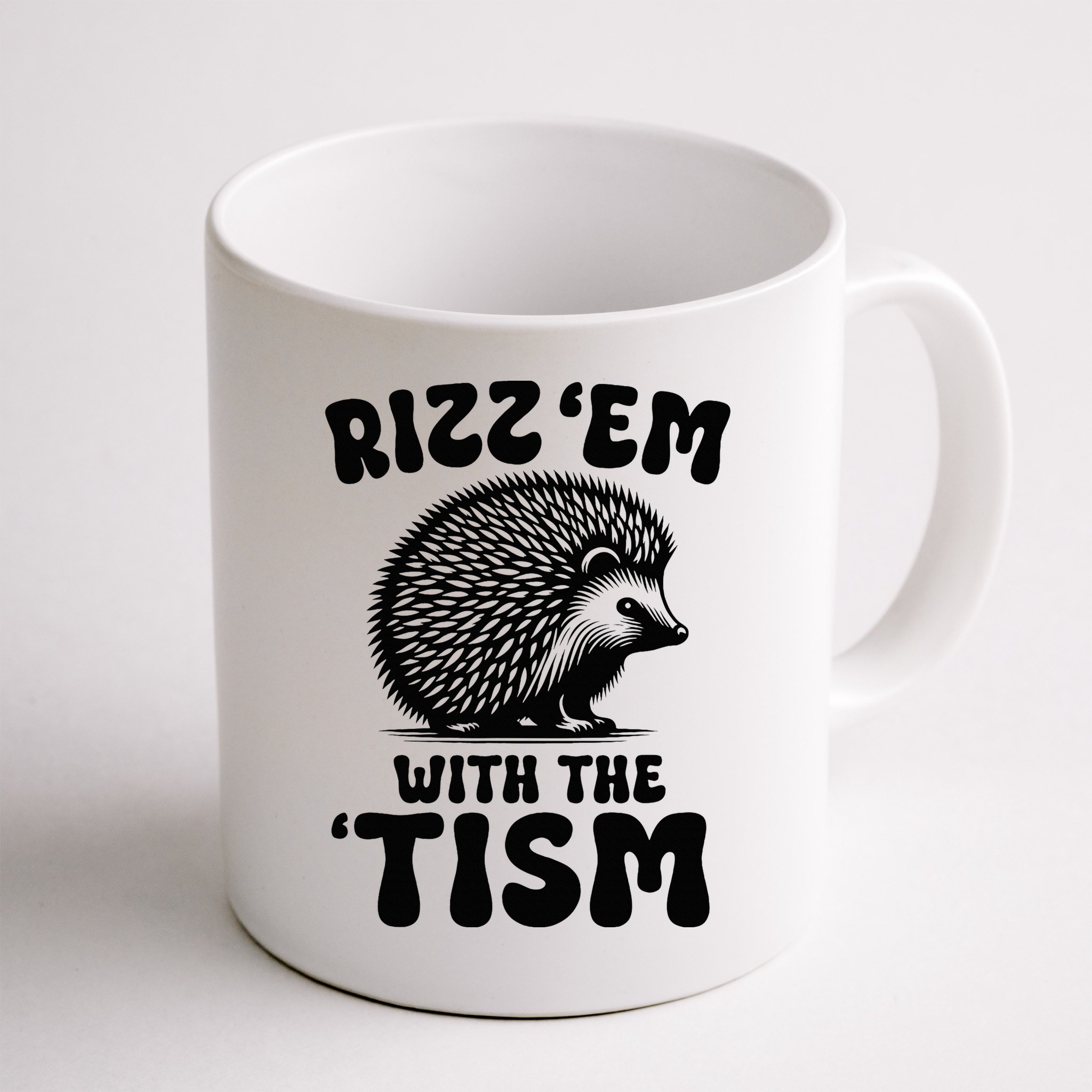 Autism Funny Rizz Em With The Tism Meme Autistic Hodgehog Mug