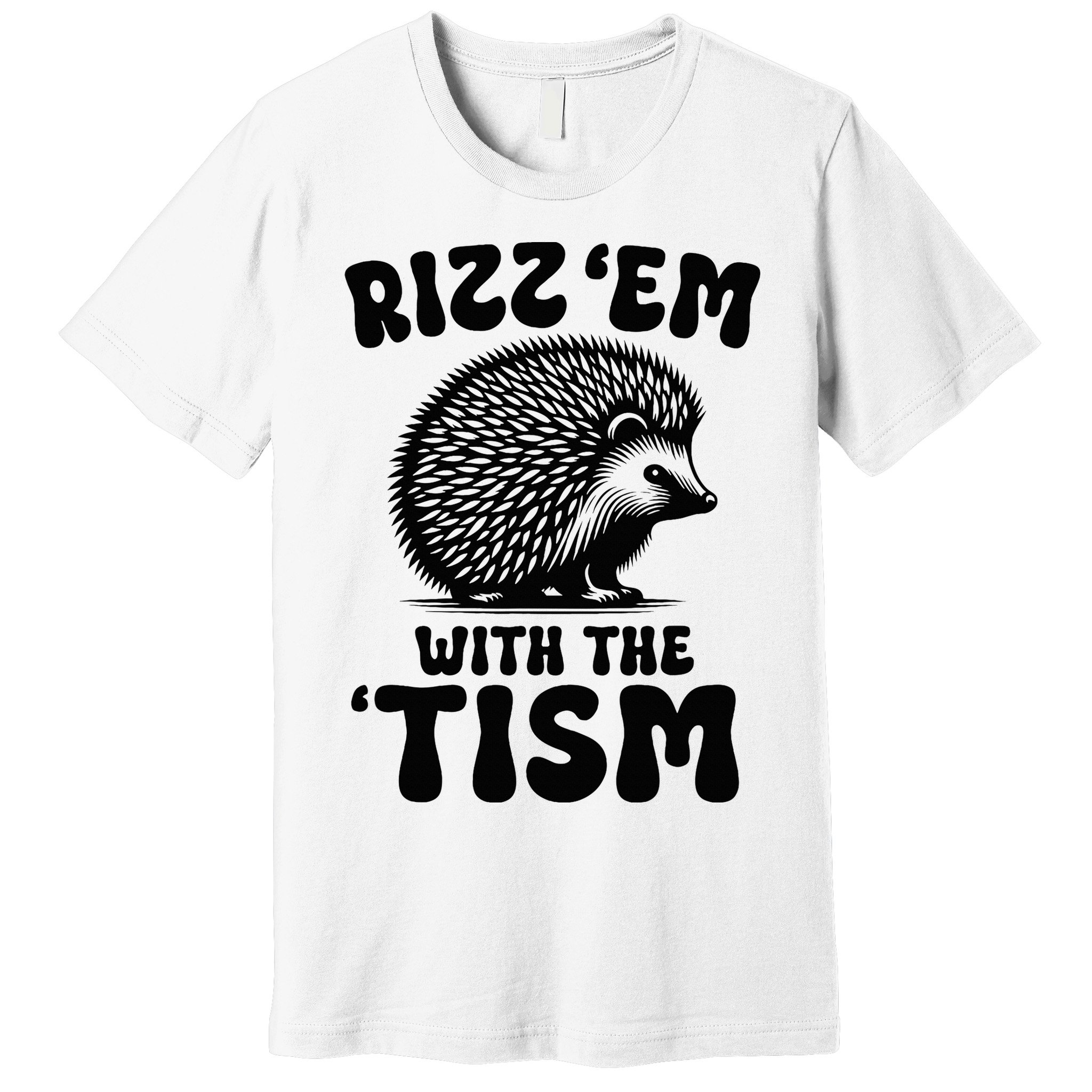 Autism Funny Rizz Em With The Tism Meme Autistic Hodgehog Premium T-Shirt