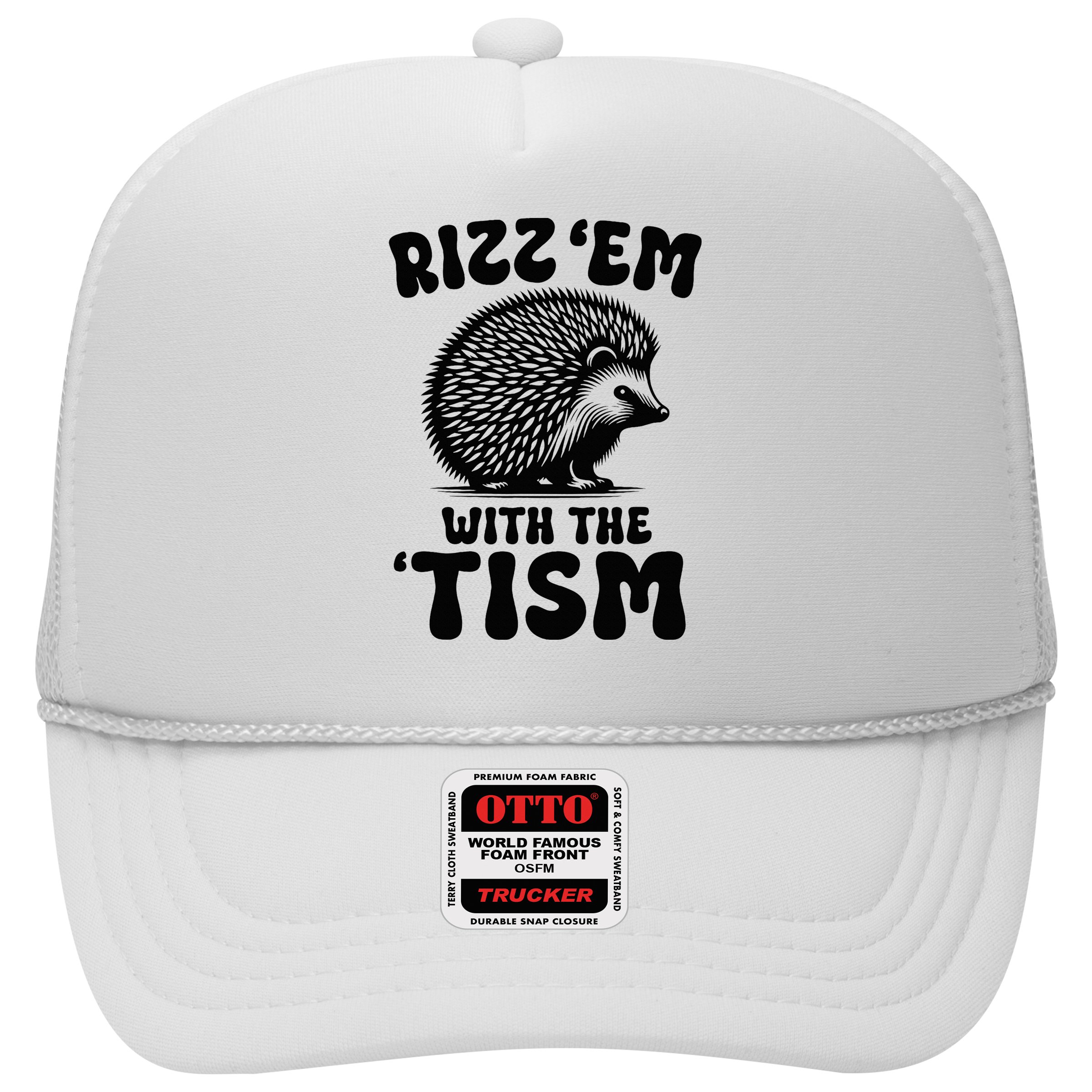 Autism Funny Rizz Em With The Tism Meme Autistic Hodgehog Hat