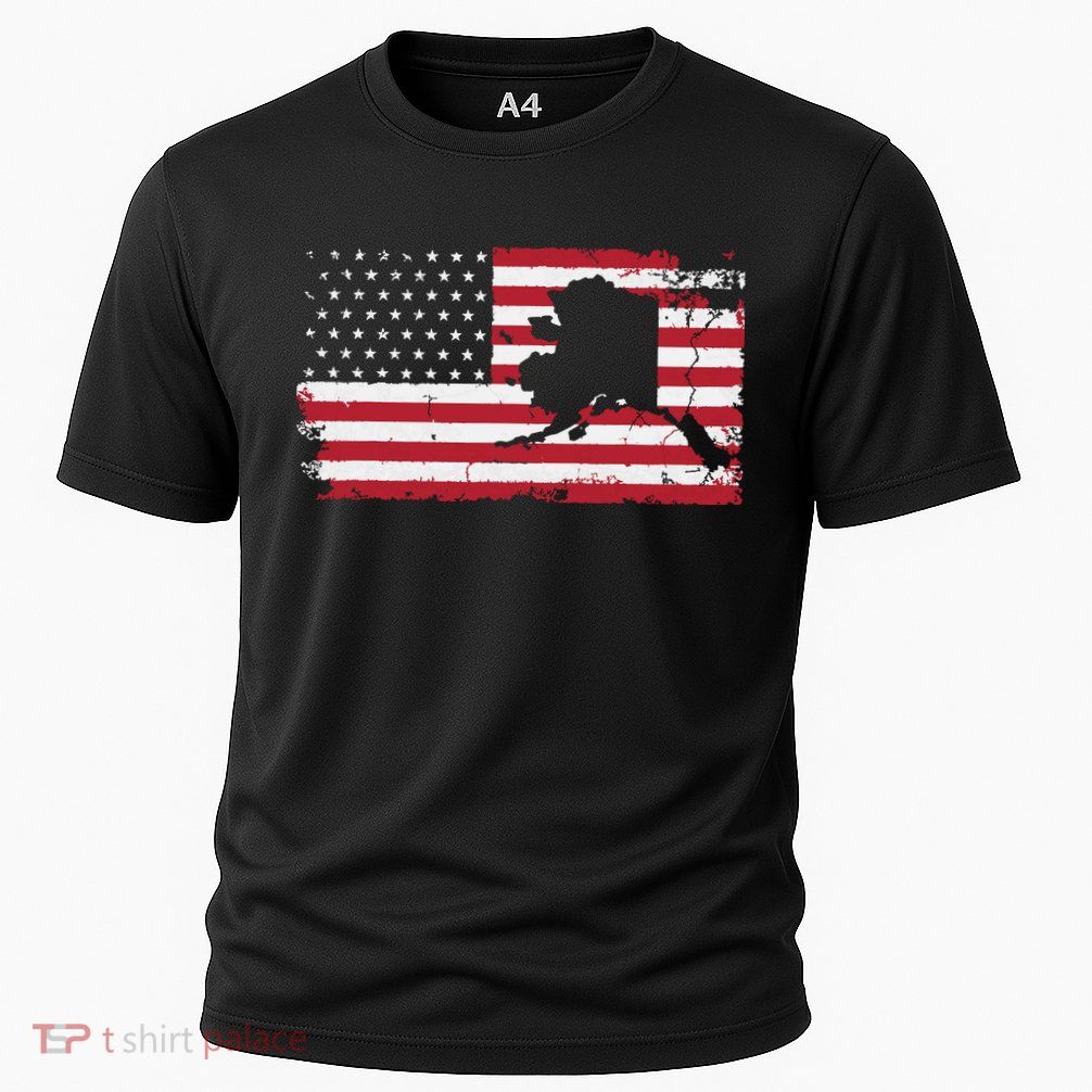 American Flag Retro Alaska 4th Of July Vintage Gift Usa Performance Shirt