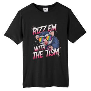 Autism Funny Rizz Em With The Tism Meme Autistic Racoon Tall Fusion ChromaSoft Performance T-Shirt