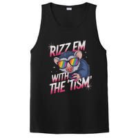 Autism Funny Rizz Em With The Tism Meme Autistic Racoon PosiCharge Competitor Tank