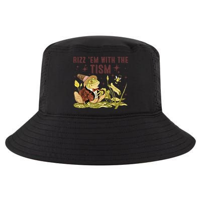 Autism Funny Rizz Em With The Tism Meme Autistic Frog Funny Gift Cool Comfort Performance Bucket Hat