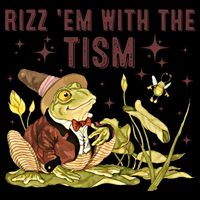 Autism Funny Rizz Em With The Tism Meme Autistic Frog Funny Gift Cooling Performance Crew T-Shirt