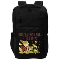 Autism Funny Rizz Em With The Tism Meme Autistic Frog Funny Gift Impact Tech Backpack