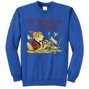 Autism Funny Rizz Em With The Tism Meme Autistic Frog Funny Gift Sweatshirt