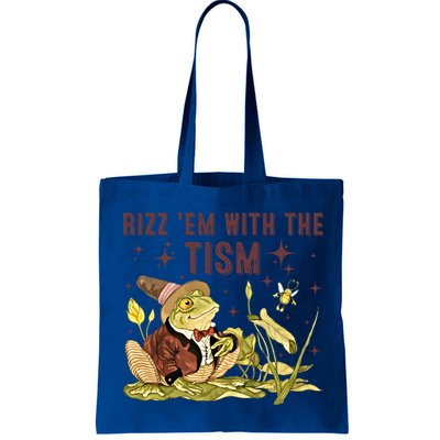 Autism Funny Rizz Em With The Tism Meme Autistic Frog Funny Gift Bag