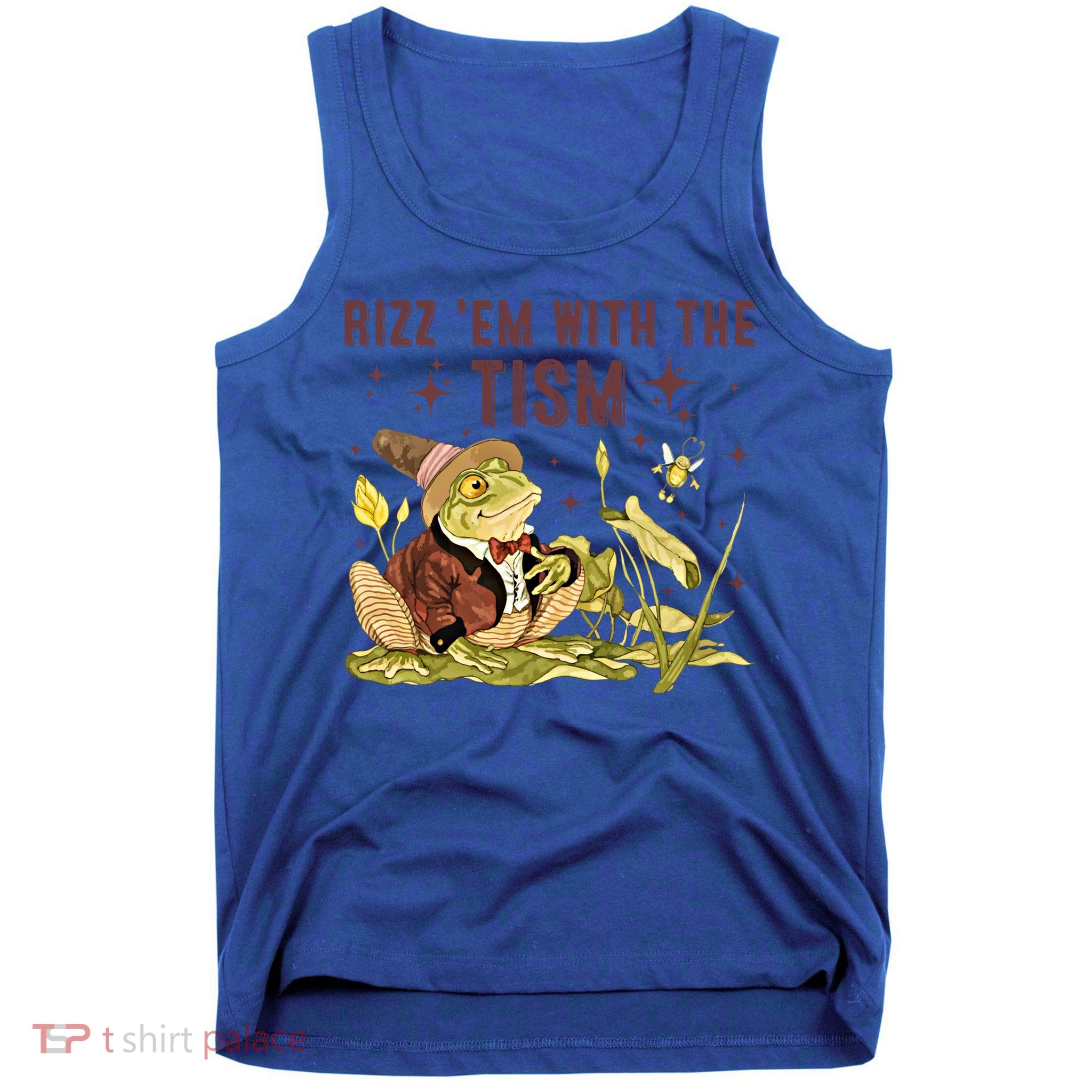 Autism Funny Rizz Em With The Tism Meme Autistic Frog Funny Gift Tank Top