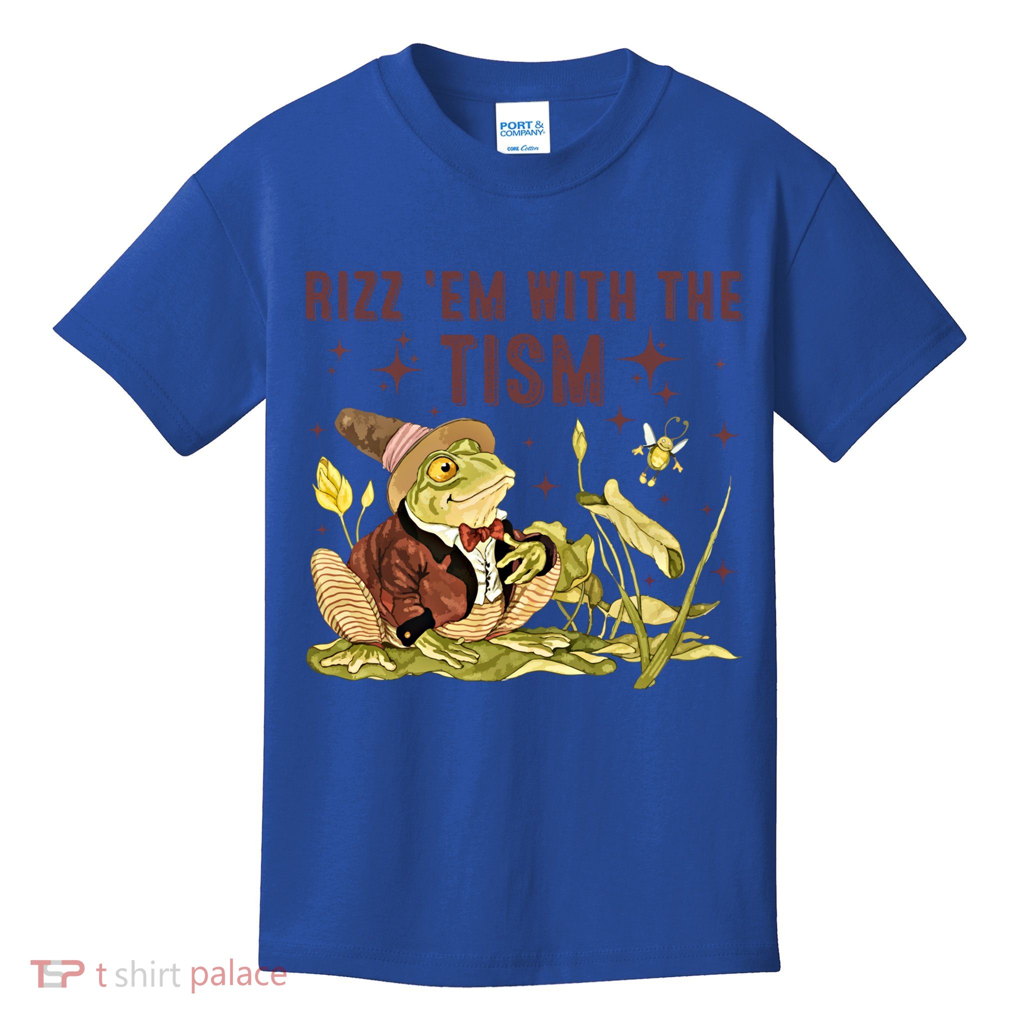 Autism Funny Rizz Em With The Tism Meme Autistic Frog Funny Gift Kids T-Shirt