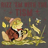 Autism Funny Rizz Em With The Tism Meme Autistic Frog Funny Gift Cotton Canvas Backpack