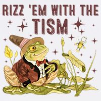 Autism Funny Rizz Em With The Tism Meme Autistic Frog Funny Gift Garment-Dyed Sweatshirt