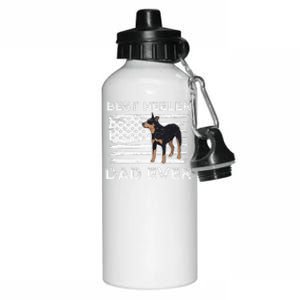 American Flag Red Blue Heeler Dad Gift Australian Cattle Dog Aluminum Water Bottle