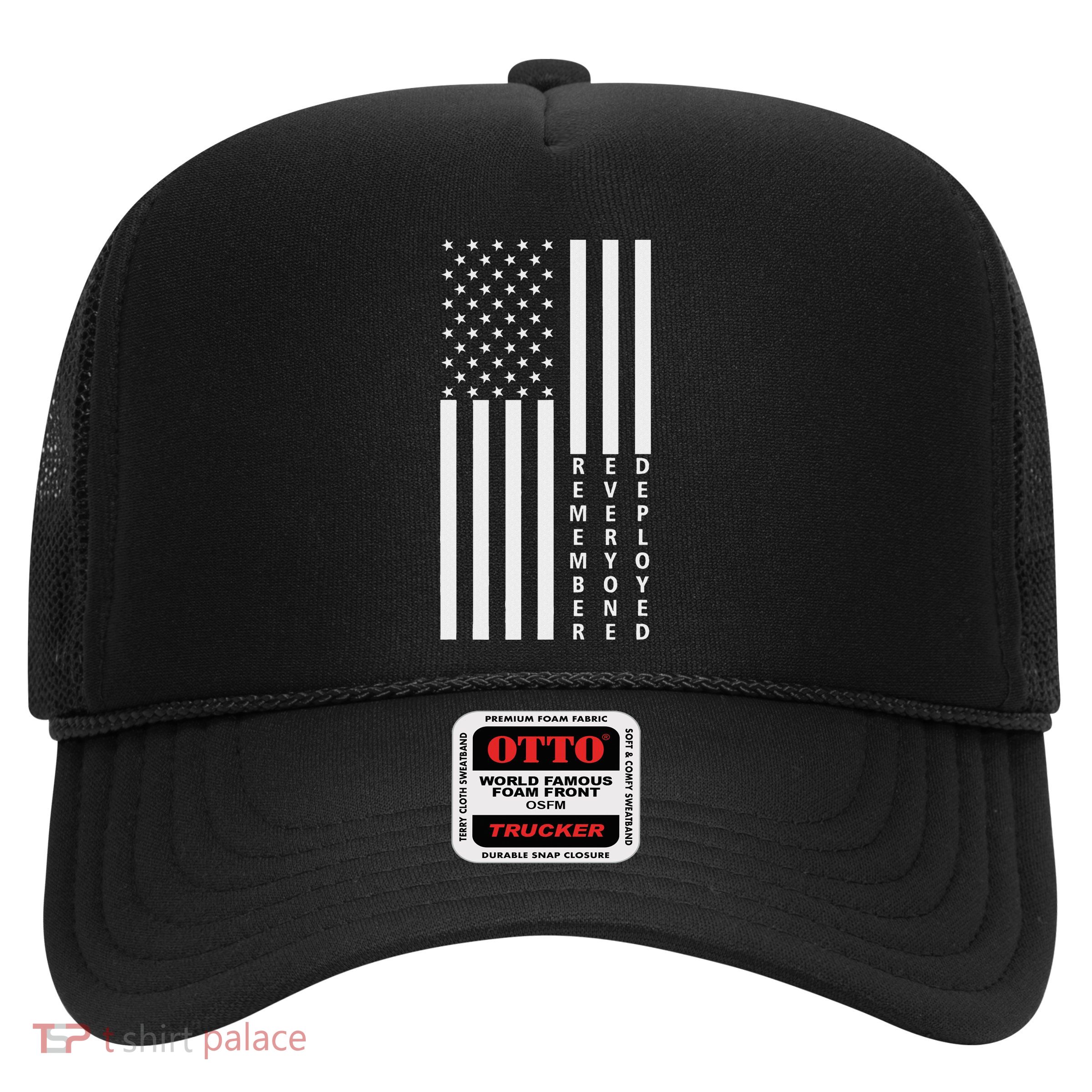 American Flag Red Friday Remember Everyone Deployed Military Trucker Hat