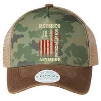 American Flag Retired 2025 Not My Problem Anymore Legacy Tie Dye Trucker Hat