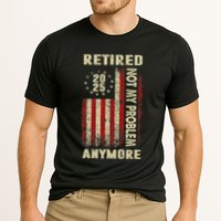 American Flag Retired 2025 Not My Problem Anymore Performance Shirt