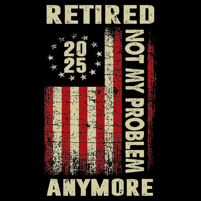 American Flag Retired 2025 Not My Problem Anymore Flatbill Hat