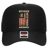 American Flag Retired 2025 Not My Problem Anymore Hat