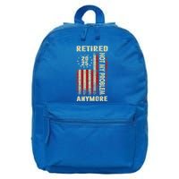 American Flag Retired 2025 Not My Problem Anymore 16 in Basic Backpack