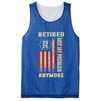 American Flag Retired 2025 Not My Problem Anymore Mesh Reversible Basketball Jersey Tank