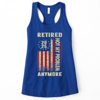American Flag Retired 2025 Not My Problem Anymore Womens Tank Top