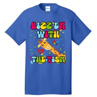 Autism Funny Rizz Em With The Tism Meme Autistic Giraffe Gift Tall T-Shirt