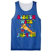 Autism Funny Rizz Em With The Tism Meme Autistic Giraffe Gift Mesh Reversible Basketball Jersey Tank