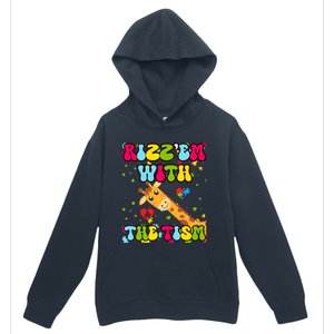 Autism Funny Rizz Em With The Tism Meme Autistic Giraffe Gift Urban Pullover Hoodie