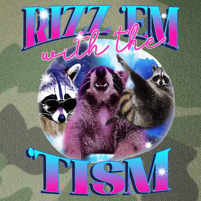 Autism Funny Rizz Em With The Tism Meme Autistic Opossum Legacy Tie Dye Trucker Hat