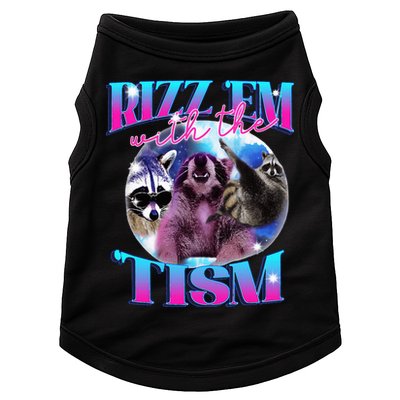 Autism Funny Rizz Em With The Tism Meme Autistic Opossum Doggie Tank
