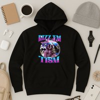 Autism Funny Rizz Em With The Tism Meme Autistic Opossum Hoodie