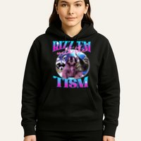 Autism Funny Rizz Em With The Tism Meme Autistic Opossum Hoodie