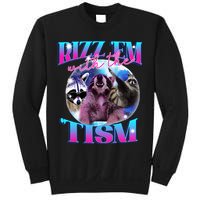 Autism Funny Rizz Em With The Tism Meme Autistic Opossum Sweatshirt