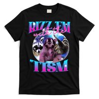 Autism Funny Rizz Em With The Tism Meme Autistic Opossum T-Shirt