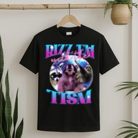 Autism Funny Rizz Em With The Tism Meme Autistic Opossum T-Shirt