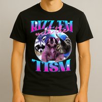 Autism Funny Rizz Em With The Tism Meme Autistic Opossum T-Shirt