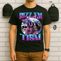 Autism Funny Rizz Em With The Tism Meme Autistic Opossum T-Shirt