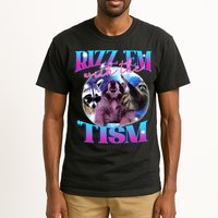 Autism Funny Rizz Em With The Tism Meme Autistic Opossum Tall T-Shirt