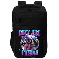 Autism Funny Rizz Em With The Tism Meme Autistic Opossum Impact Tech Backpack
