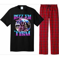 Autism Funny Rizz Em With The Tism Meme Autistic Opossum Pajama Set