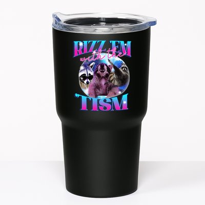 Autism Funny Rizz Em With The Tism Meme Autistic Opossum Tumbler