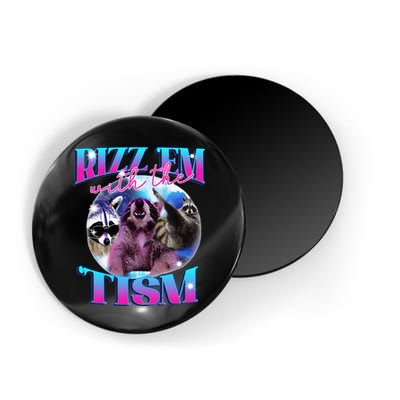 Autism Funny Rizz Em With The Tism Meme Autistic Opossum Magnet