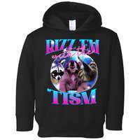 Autism Funny Rizz Em With The Tism Meme Autistic Opossum Toddler Hoodie