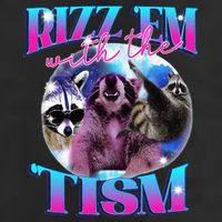 Autism Funny Rizz Em With The Tism Meme Autistic Opossum Golf Towel