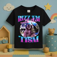 Autism Funny Rizz Em With The Tism Meme Autistic Opossum Toddler T-Shirt