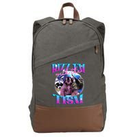 Autism Funny Rizz Em With The Tism Meme Autistic Opossum Cotton Canvas Backpack